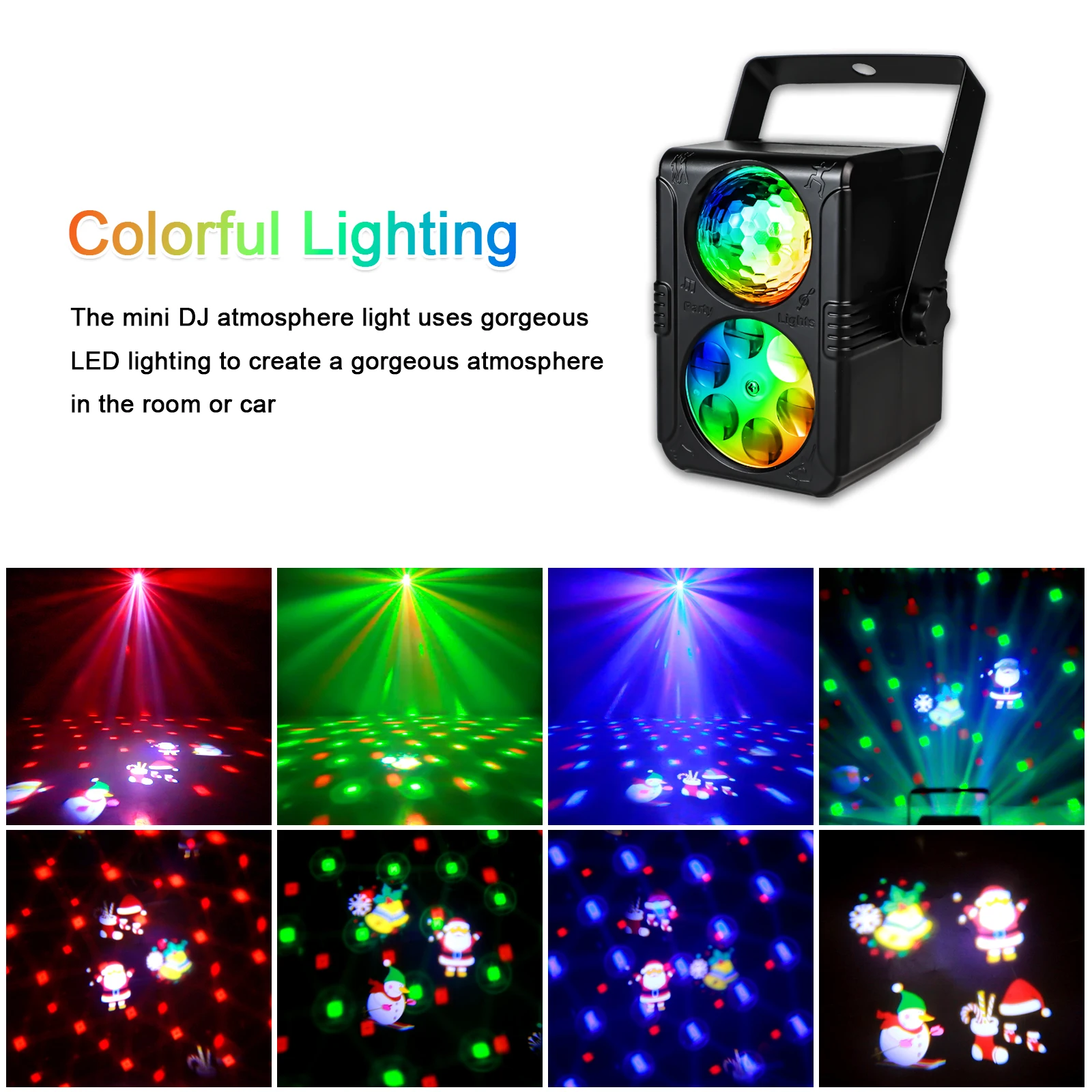 

LEDChristmas Snow Projection Light Disco Pattern USB Power Stage Light, Used for Home, Room, Wedding, Party Decorat