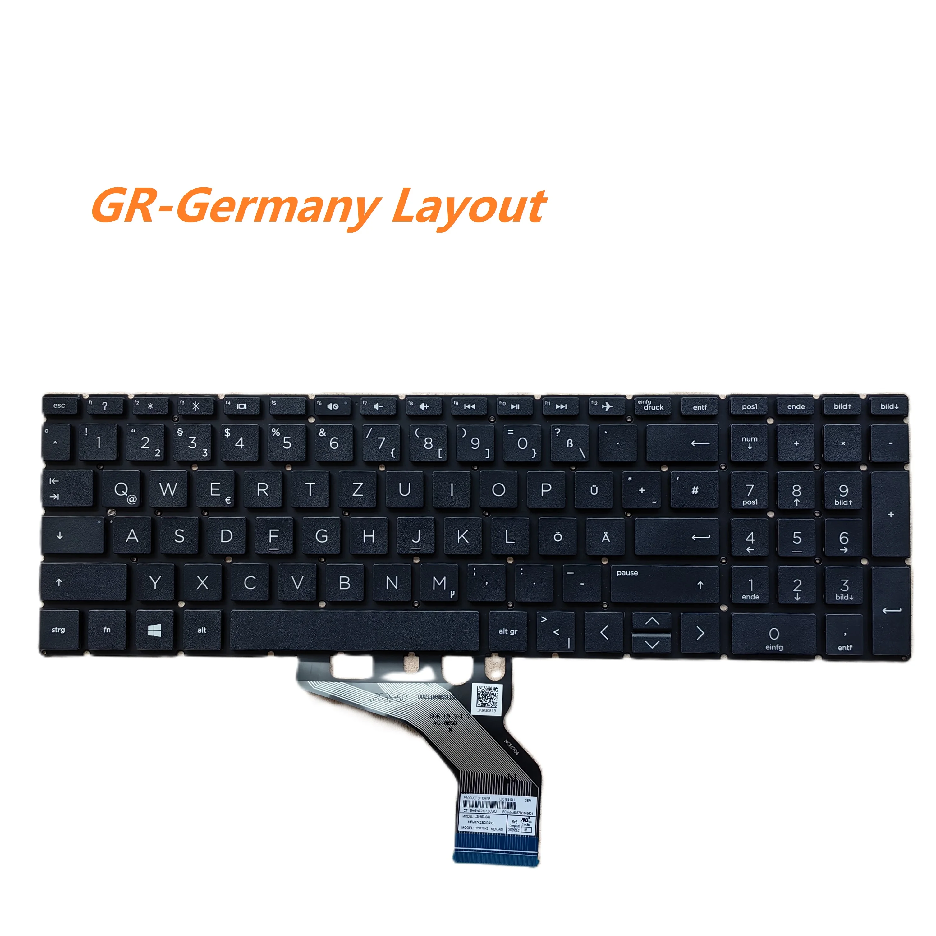 New ORG GB/UK GR LA laptop KEYBOARD FOR for HP PAVILION 15-DA  DB  DW 17-BY 17-CA 15-CS  CW TPN-C135 C136 laptop black