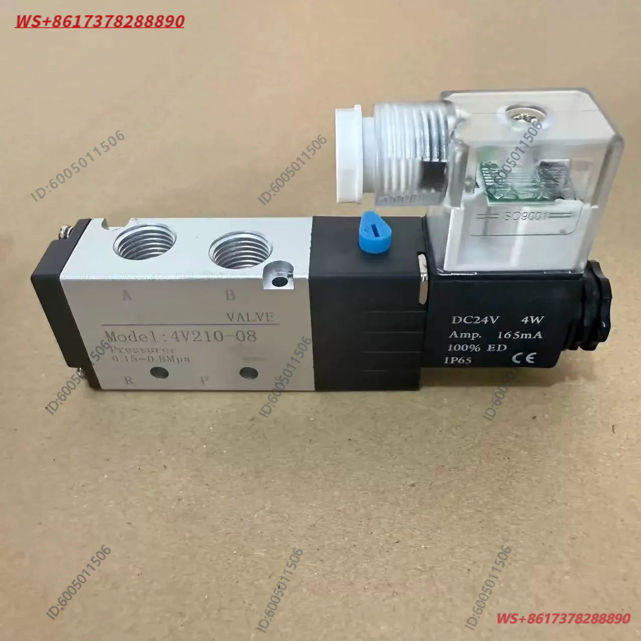 4V210-08 solenoid valve 24V 220V cylinder control valve two-position five-way reversing electronic control solenoid valve