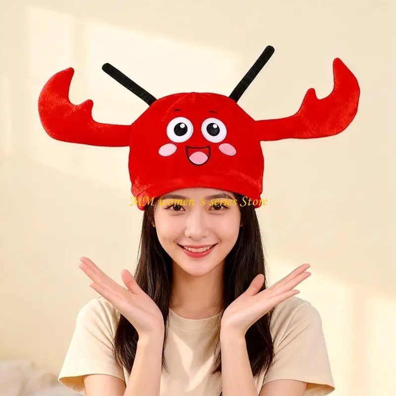 Q39C Plush Sea Creature Party Hat, Funny Headwear Costume Headpiece for Adult Photos