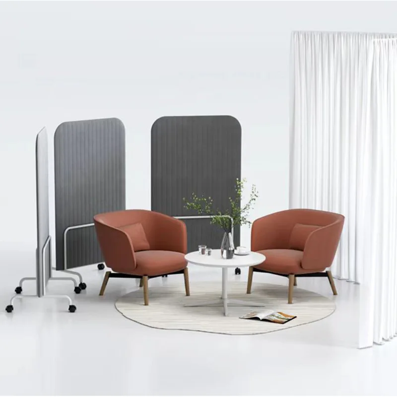 Fabric Movable Office Partition With Casters, Sound Insulation Divider For Office Workstation Meeting Room Hotel