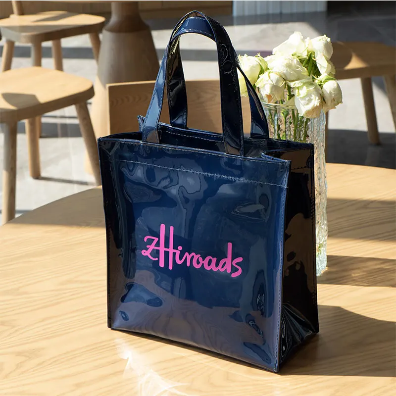 

Zhiroads PVC Mirror Tote Bag Waterproof Shopping Bag for Women Fashion Handbag with Logo