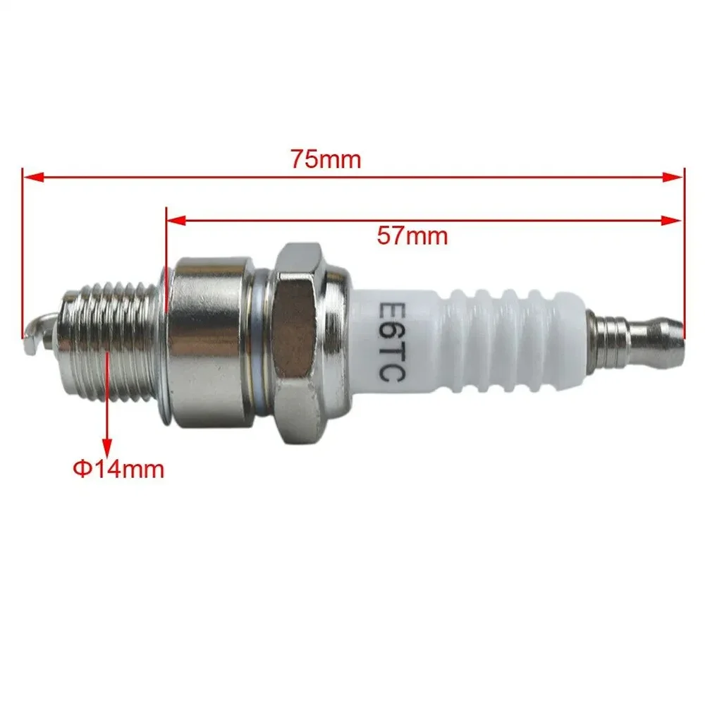 Motorcycle Spark Plug E6TC BP6HS For Yamaha PW50 PW80 PW60 LT50 LT80 50cc-150cc ATV Quad Moped Scooter Go Kart Dirt Bike