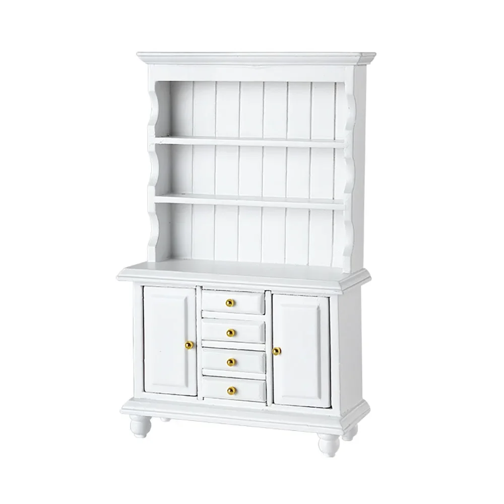 1/12 ドールハウスミニチュアキャビネットミニ食器棚本棚家具のおもちゃドールハウスアクセサリー装飾 ob11 bjd