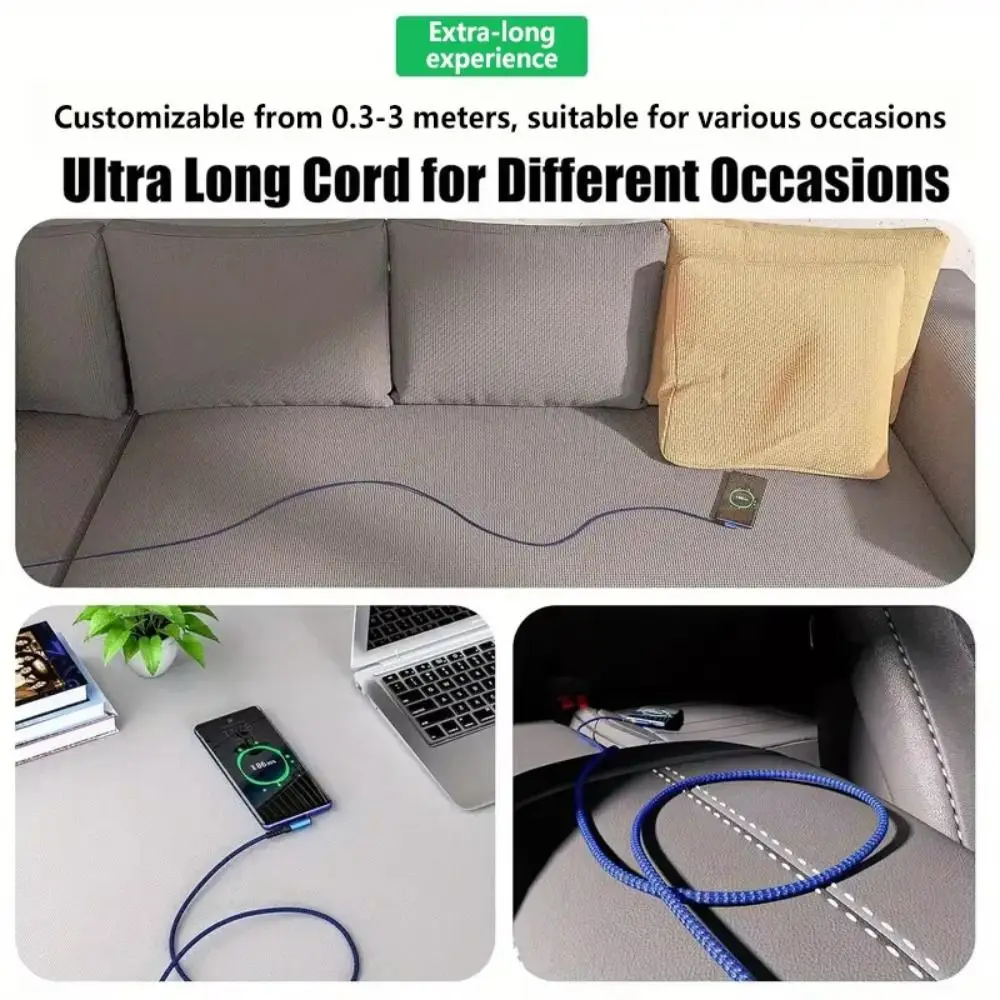 60W Power 90 Degree Elbow Cable USB3.2 Gen 2 3A Current USB to Type C Cable Quick Charge 10Gbps Speed Fast Charging Cable