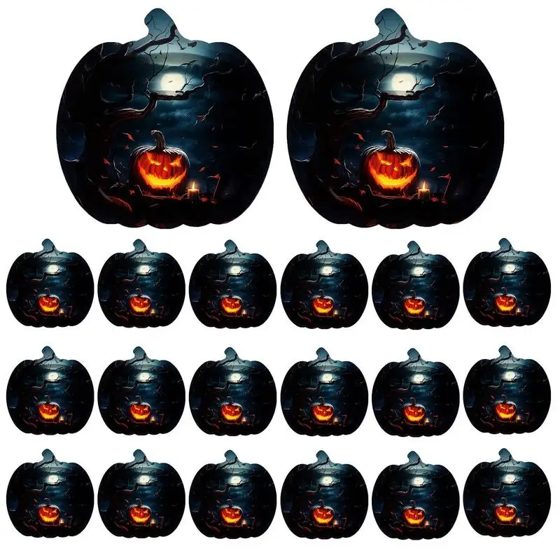 

Halloween Paper Plates Halloween Pumpkin Pattern Decorative Cake Plates 20pcs Pumpkin Shaped Dinner Platter 9Inch Pumpkin