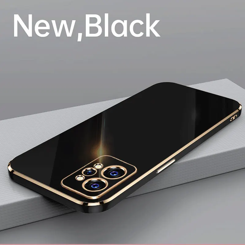 ل Realme GT2 برو حافظة واقية الطلاء الكهربائي للصدمات Realme GT2 برو حافظة سيليكون بولي يوريثان لينة