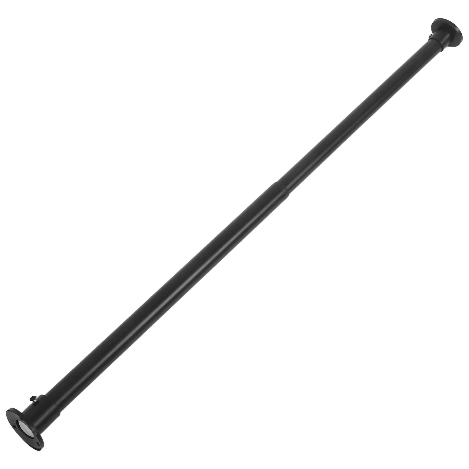 

Extendable Shower Curtain Pole Stainless Steel Telescopic Tension Rod Adjustable Black Metal Bathroom Closet Window Hanging Rod