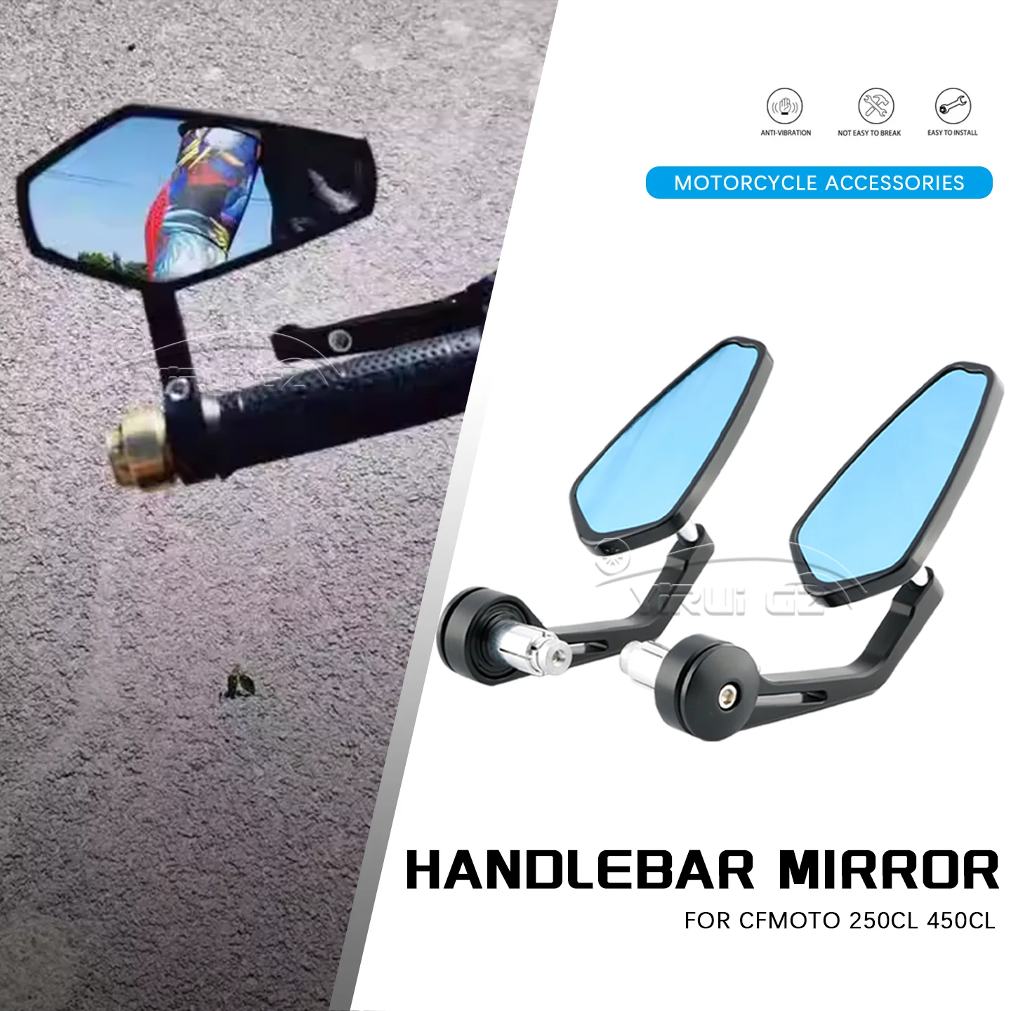 FOR CFMOTO 250CL 450CL Motorcycle Mirror 7/8