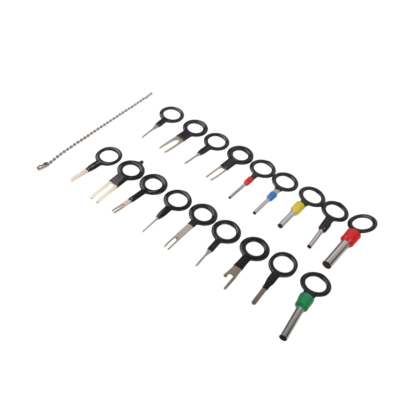 Electrical Connector Terminal Tool Set 18pcs Stainless Steel for Automotive Harness Repair and Pin Replacement