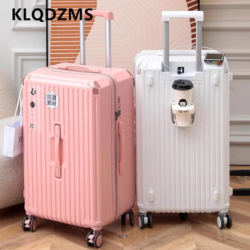 

KLQDZMS 30 "34-дюймовый женский чемодан 24 "26" 28" большой вместительный чемодан на колесиках 20 "ПК посадковая коробка с колесиками для багажа на колесиках
