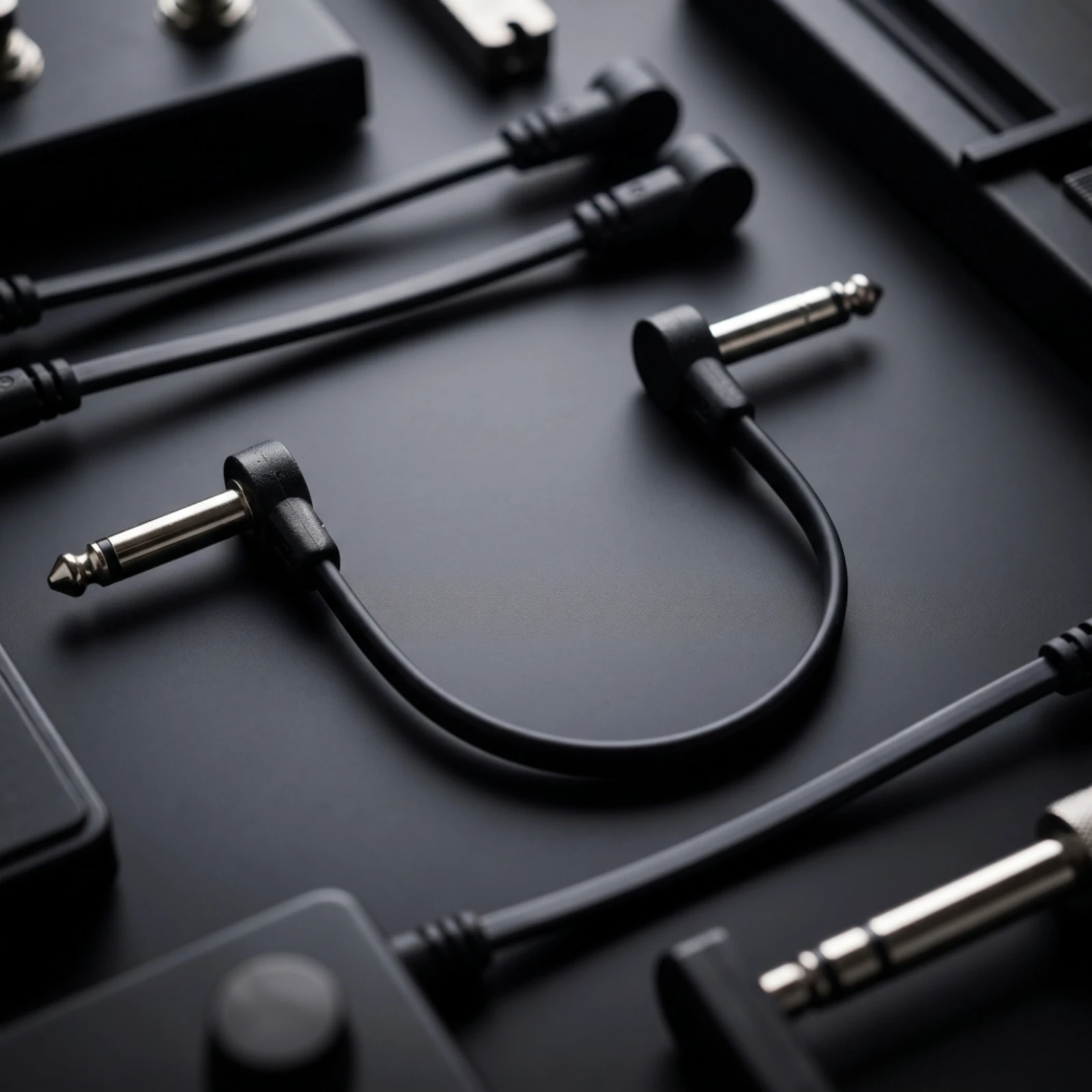 Flat Cable Cable with Angled Plugs Slimline Guitar Pedal Cable Cable Flexible Ribbon for Guitarists, Stage