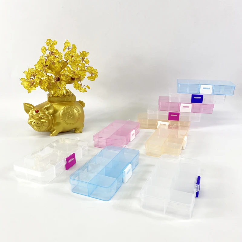 

Creative Mini Transparent Compartmentalized Storage Box Portable Jewelry Storage Box Organizer Jewelry Classification Box