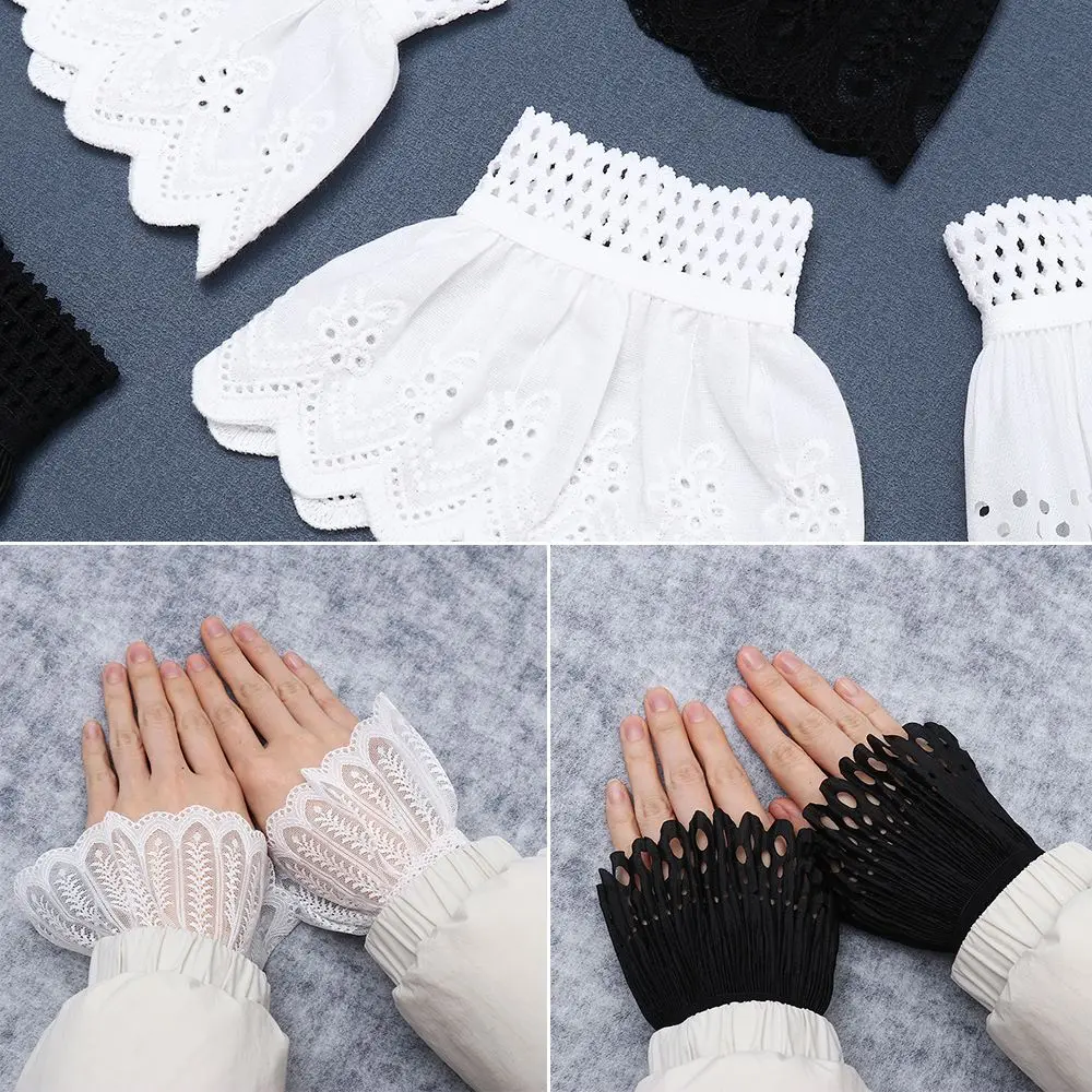 

Autumn Winter Fake Cuff Organ Fake Sleeves Decorative Sleeves Pleated Wrist Fake Sleeves Wild Sweater