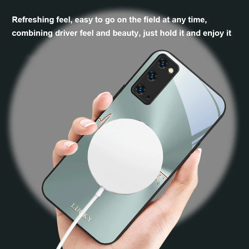 فراشة ذهبية محظوظة لهاتف Magsafe Samsung Galaxy S20 FE S21 S22 S23 Plus S24 Ultra 25 Edge S24 Ultra 22 Plus حافظة هاتف زجاجية