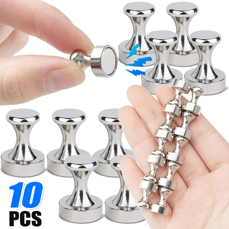 

Strong Magnetic Fixed Pushpins Hooks Fridge Refrigerator Magnets Neodymium Fixed Sucker Thumbtack Heavy Duty Hanging Thumb Tacks