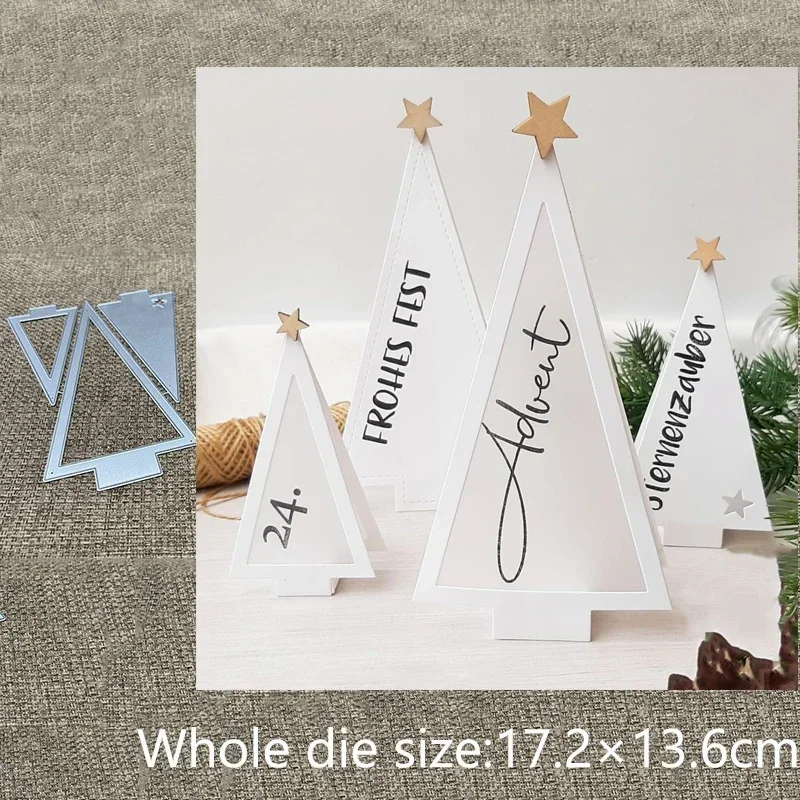 

XLDesign Craft Metal stencil mold Cutting Die Triangular tree frame scrapbook die cut Album Paper Card Craft Embossing