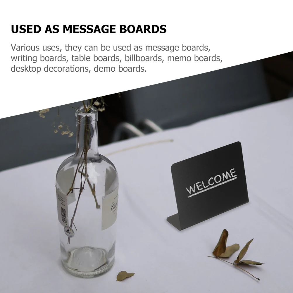 

12Pcs Drawing Blackboards Portable Decorative for Restaurant Table Memo Boards Stable Design Reusable