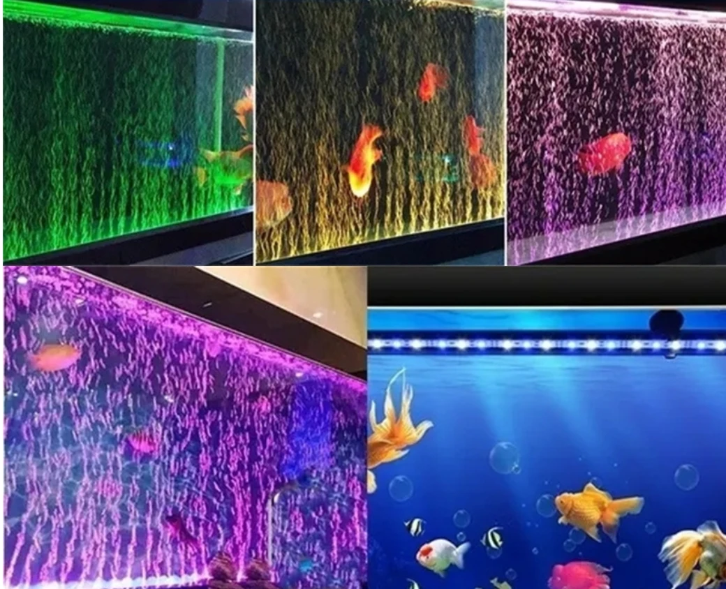 

Aquarium LED Bubble Light Colorful Light Color Changing Fish tank lights Pond Fountain Diving Lamp With Air Pump Swimming Decor