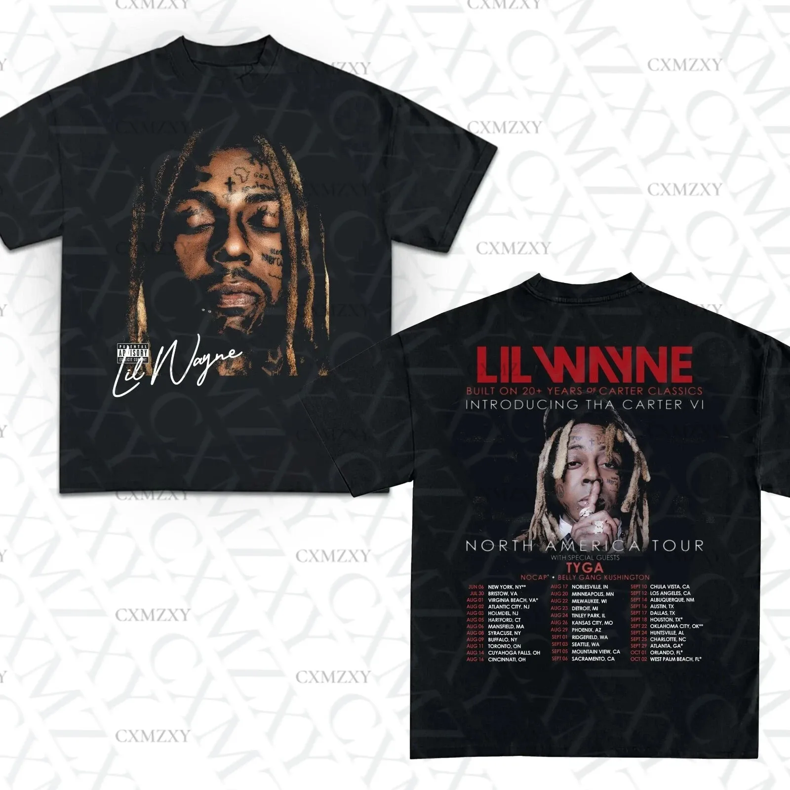 

Lil WAYNE Tour 2025 North America Tour 100% Cotton T-Shirt
