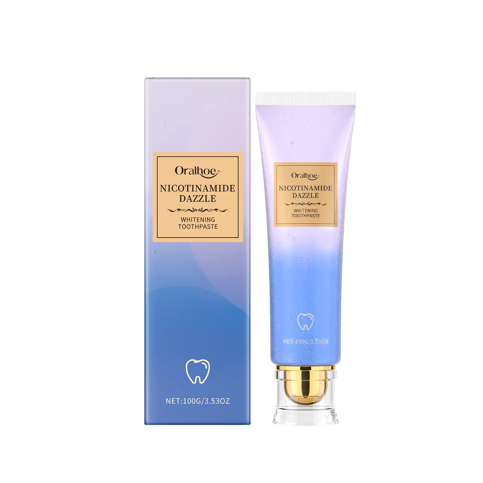 Niacinamide Whitening Toothpaste Intensive Whiten Teeth Protect Tooth Enamel Fresh Breath Fluoride-Free Stain Removal Oral Care