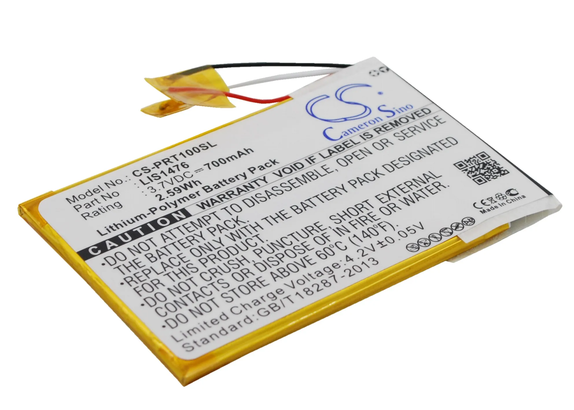 Cameron Sino 700mAh Battery For Sony PRS-T1  PRS-T2  PRS-T3  PRS-T3S  PRS-T3E 1-853-104-11  LIS1476  LIS1476MHPPC(SY6)