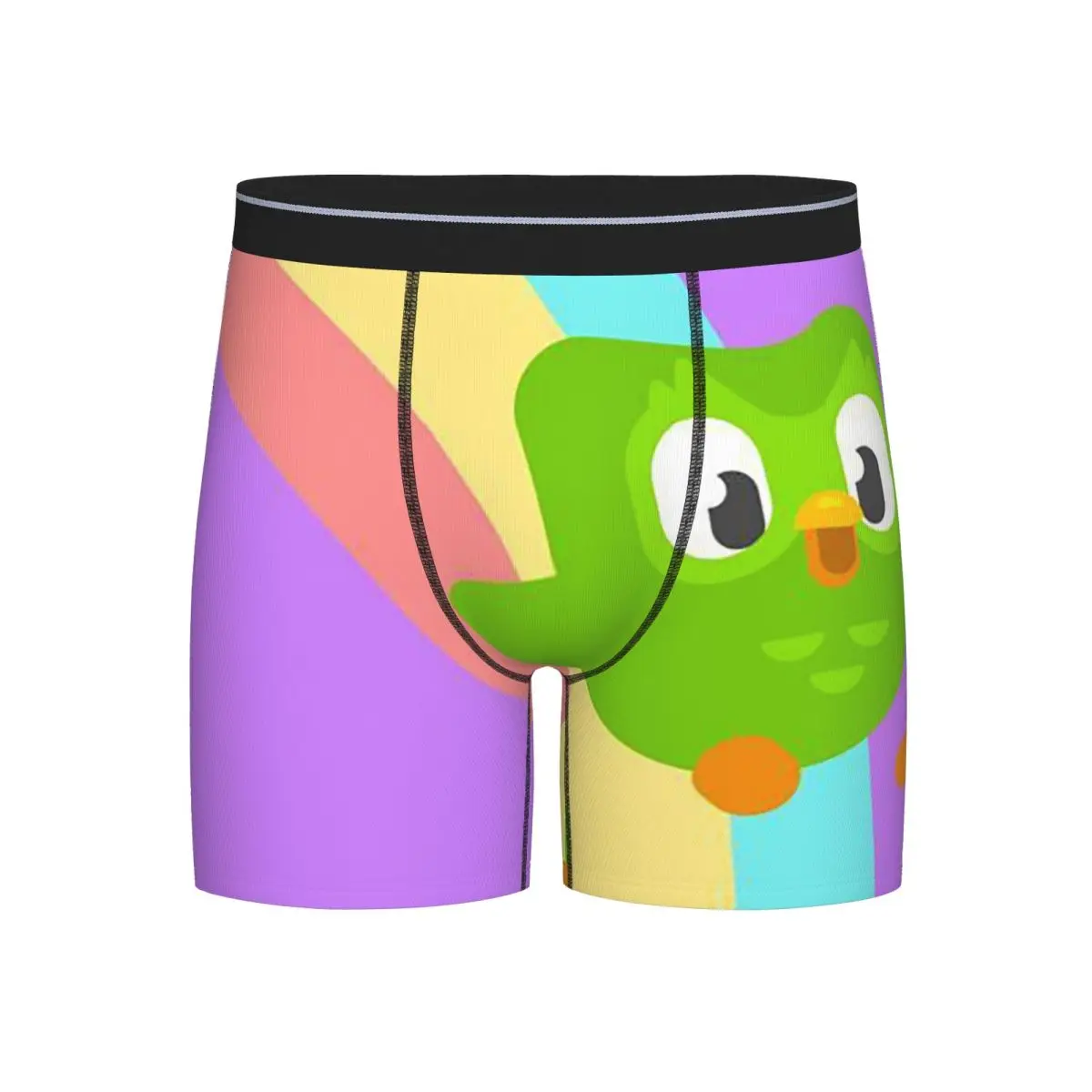 

Long Boxer Underpants Shorts Duolingo Owl Duo Panties Men Comfortable Underwear for Homme Man Boyfriend Gift