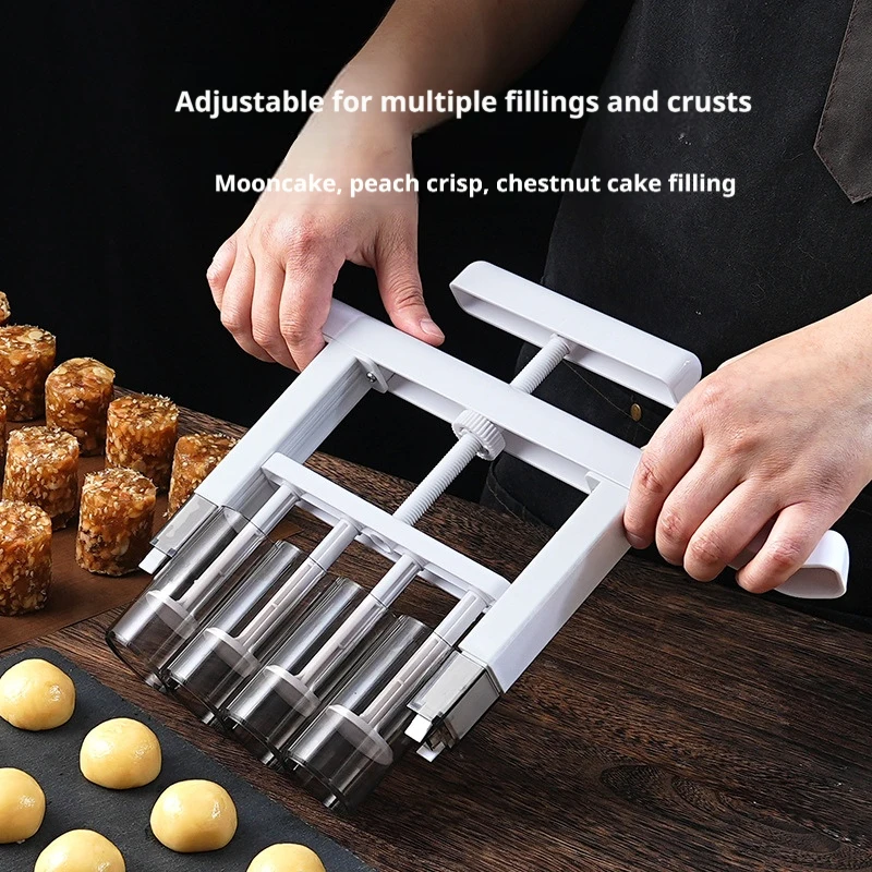 4 Cavity Mooncake Filling Divider Quantitative Dispenser Manual Dough Divider for Baking