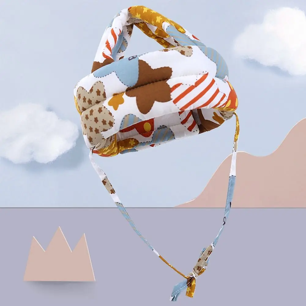 

Полезная регулируемая детская защитная шапка, мягкая мультяшная шапка против столкновений, защита головы, головной убор для малышей