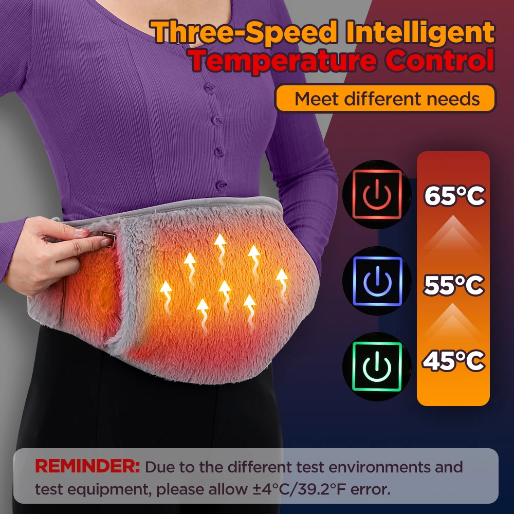 Cold-Proof Uterus Warming Belt Heated Waist Warmer Cold Protection Artifact Graphene Heating USB Charging Hand Warming