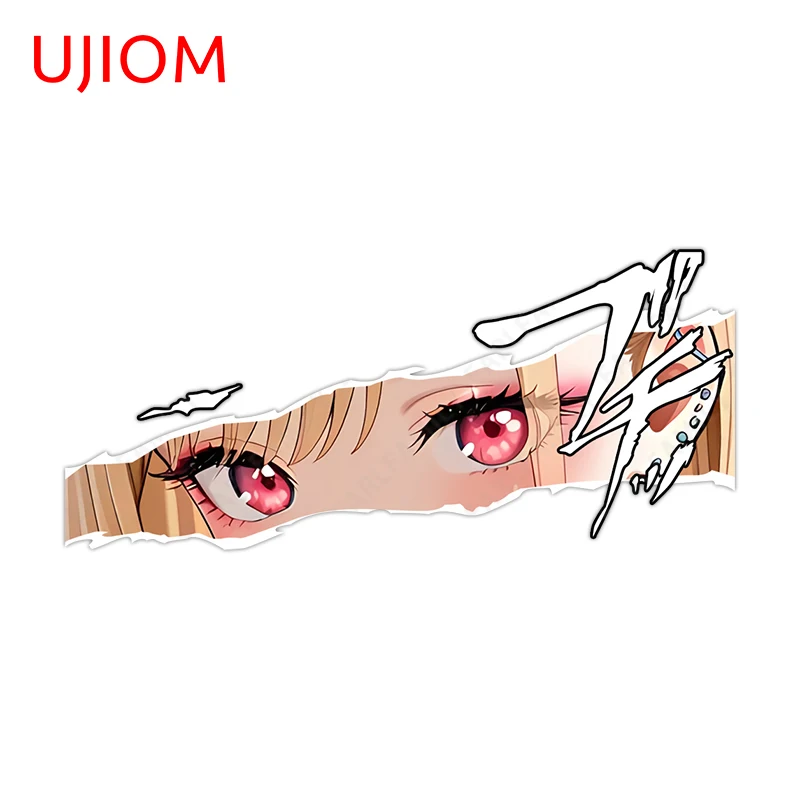 UJIOM Kitagawa Marin Eye Long Strip Anime Figure Wall Sticker Delicate HD Pattern Chic Sunscreen Decal Vinyl Material Decoration