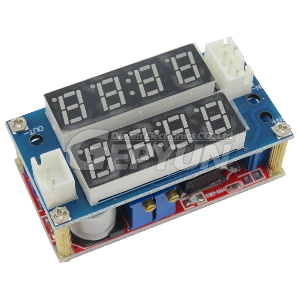 2 in 1 XL4015 5A 75W Adjustable Power CC/CV Step-Down Charge Module LED Driver Voltmeter Ammeter Constant Current Voltage