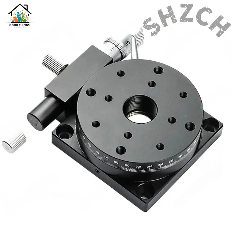 High-Precision Manual R-Axis Rotating Platform with 360° Fine-Tuning Indexing for Optical Alignment