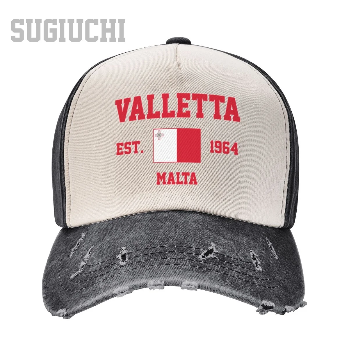 Unisex Baseball Cap Malta EST.1964 Valletta Capital Men Women Vintage Hats Washed Cotton Trucker Gift