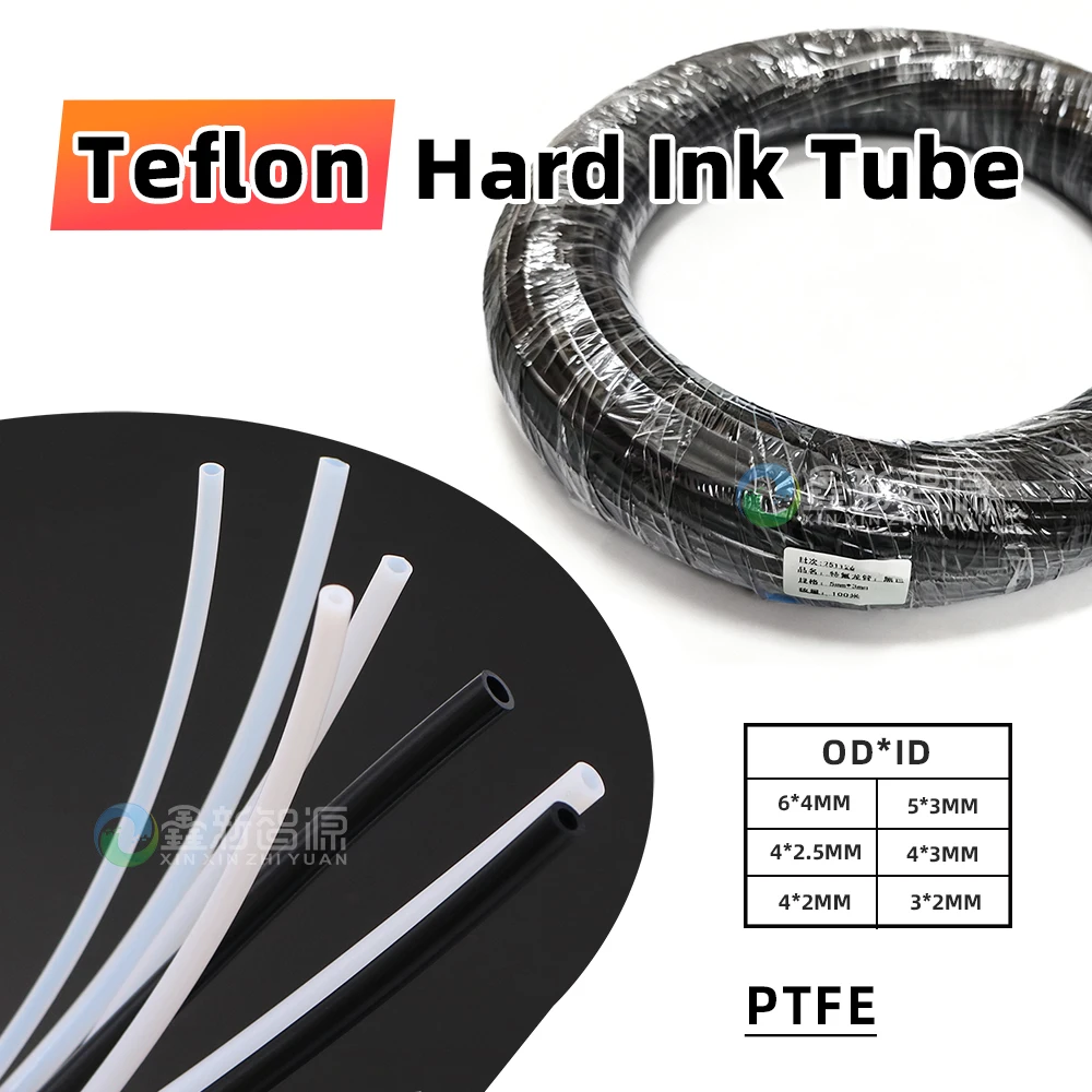 5M PTFE Hard Ink Tube for Eco Solvent Printer Single Line Teflon Ink Pipe for Inkjet UV Flatbed Printer 3*2/4*3 Hard Ink Hose