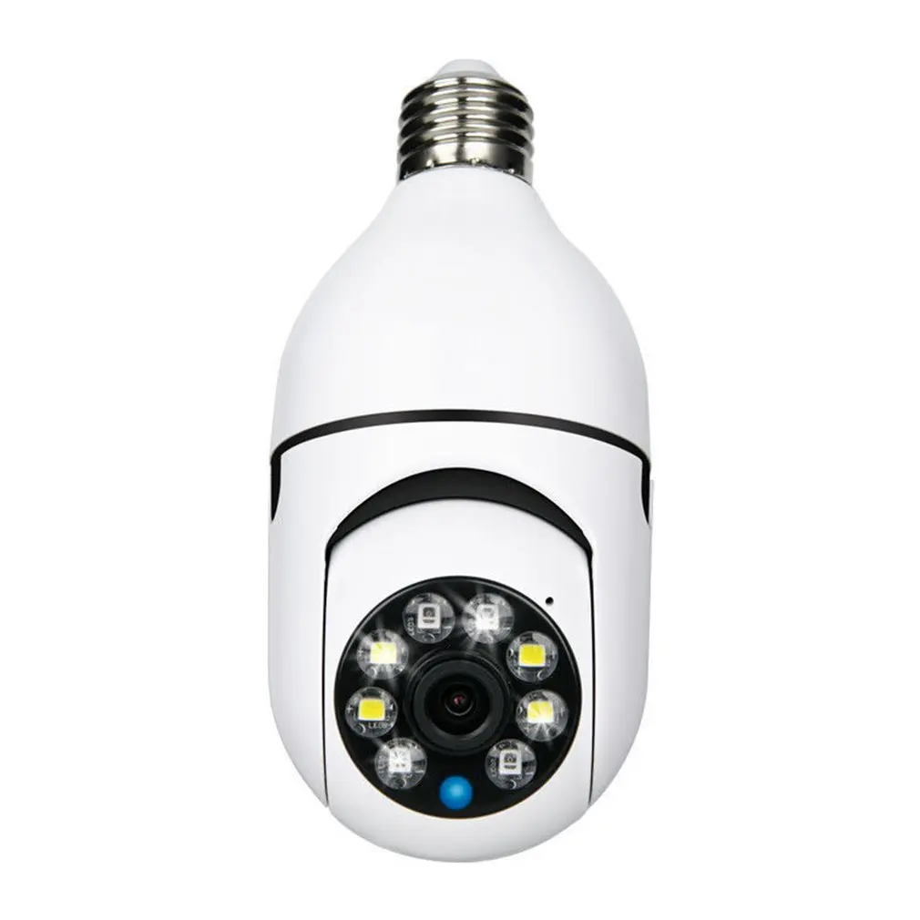 1080P Bulb Camera E27 Screw Type Day And Night Full-color Lighting High-definition Surveillance Camera Double Light 360 Rotation