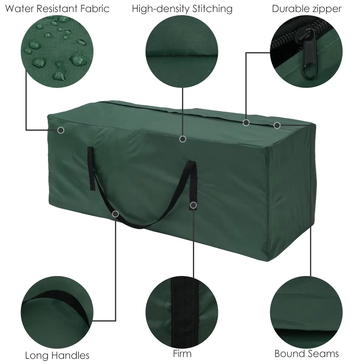 Garden Furniture Cushion Storage Bag Waterproof Anti-UV Rectangle Outdoor Furniture Protective Cover Christmas Tree Storage Bag