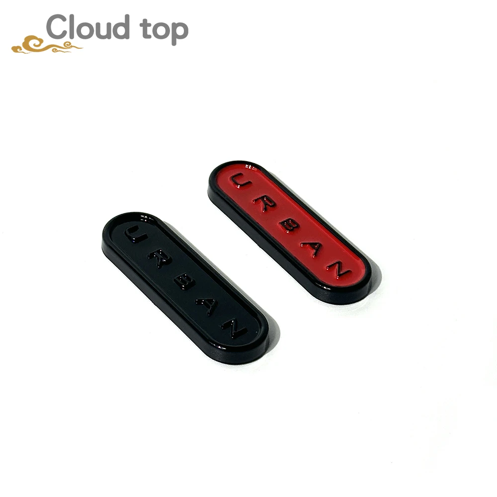 A pair For Land Rover DEFENDER tail spoiler badge, four eye overhead light urban logo，Side Vents badge
