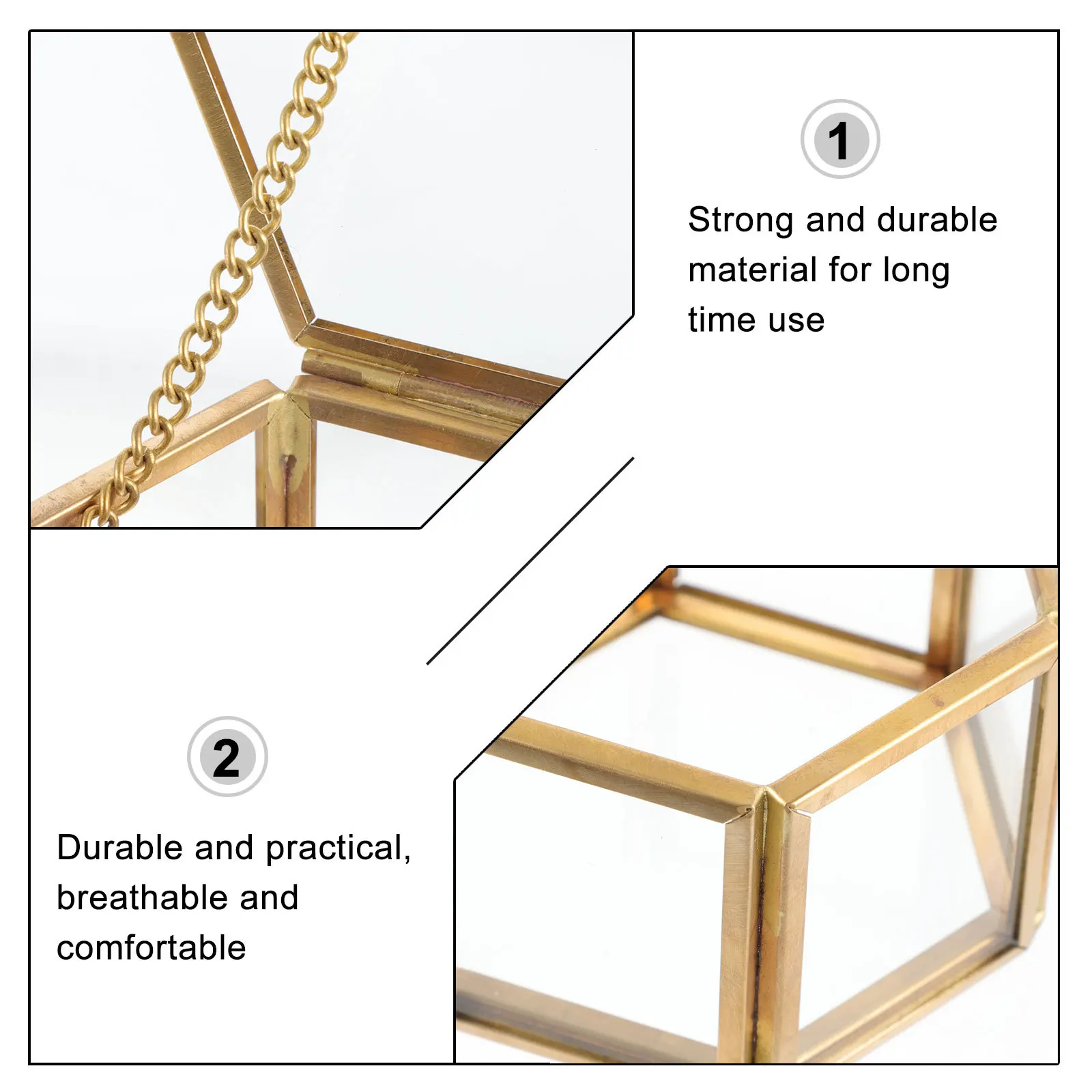 Hexagonal Glass Jewelry Box Transparent Organizer Luxury Noble Design for Special Occasions Travel Earrings Rings Necklaces