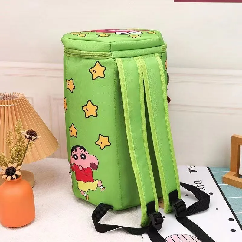 Mochila de moda de gran capacidad con cremallera superior, diseño de Crayon Shin-Chan y cocodrilo, para raquetas de bádminton