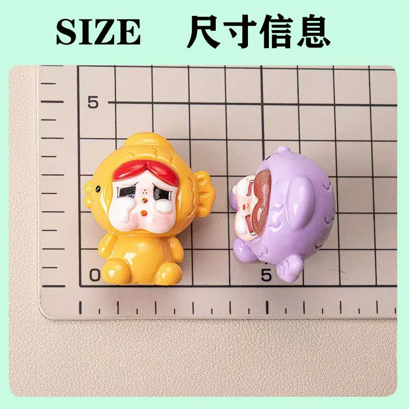 

10Pcs/Set Resin Cartoon Figurine With High Aesthetic Value Labubu Cute And Cute Mini Doll Desktop Decoration Model Gift