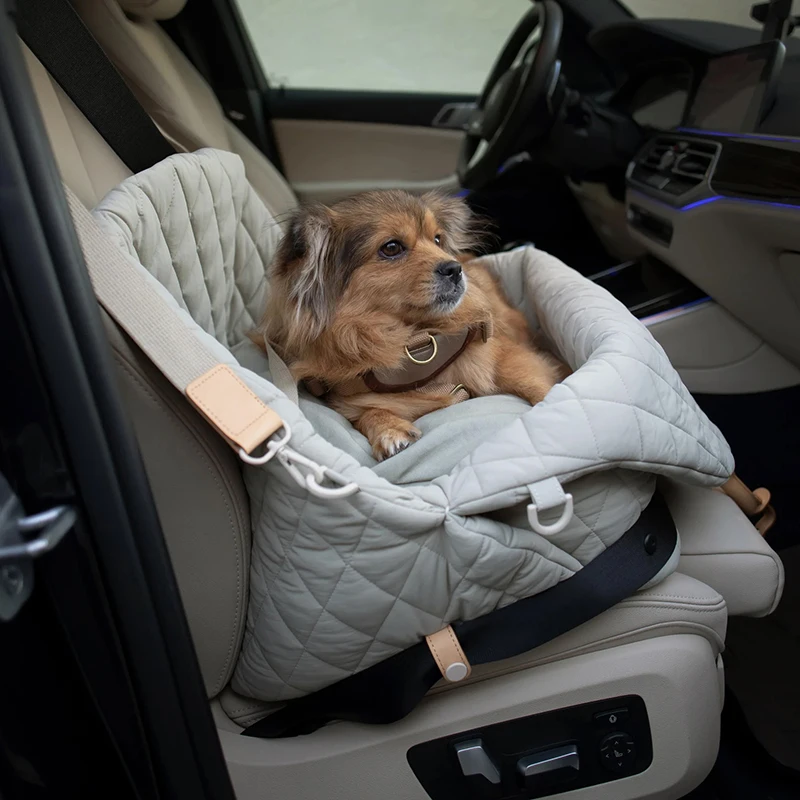 

Portable Pet Car Seat, Non-slip Carriers, Safe Car Box, Booster Kennel Bag for Small Dog Cat Travel, Siege De Voiture Pour Chien