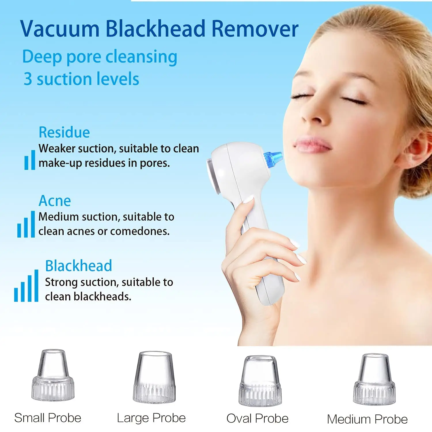 Deep cleansing brush Waterproof electric cleansing brush two-in-one skin care machine Beauty massager blackhead suctio