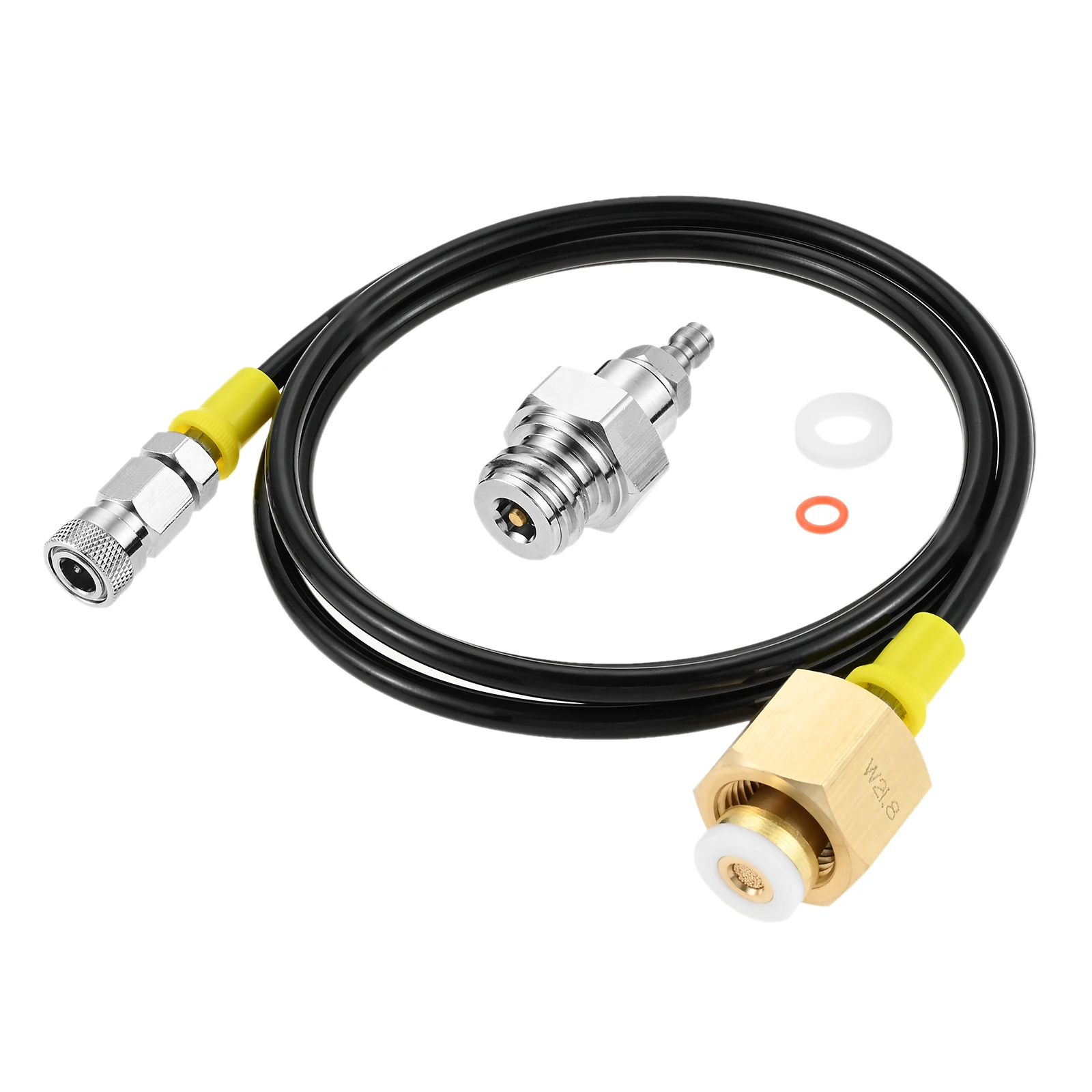 1Set CO2 Adaptor Hose High Pressure for Grohe Blue Home Machine to 2-10 kg Bottles Tank Cylinder DIN477/W21.8 Outlet Valve