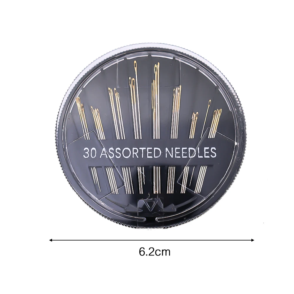 30/12pcs Multiple Sizes Sewing Needles Set Hand Sewing Needles Embroidery Thread Sewing Needles DIY Apparel Sewing Accessories