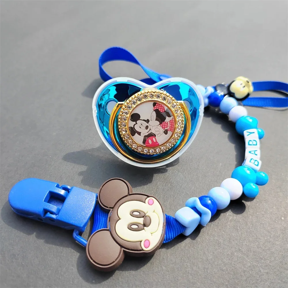 2024 Personalized bead pacifier clip Baby dummy Luxury baby pacifier Baby Shower Gift Silicone toddler teeth Chupetes 0-24m