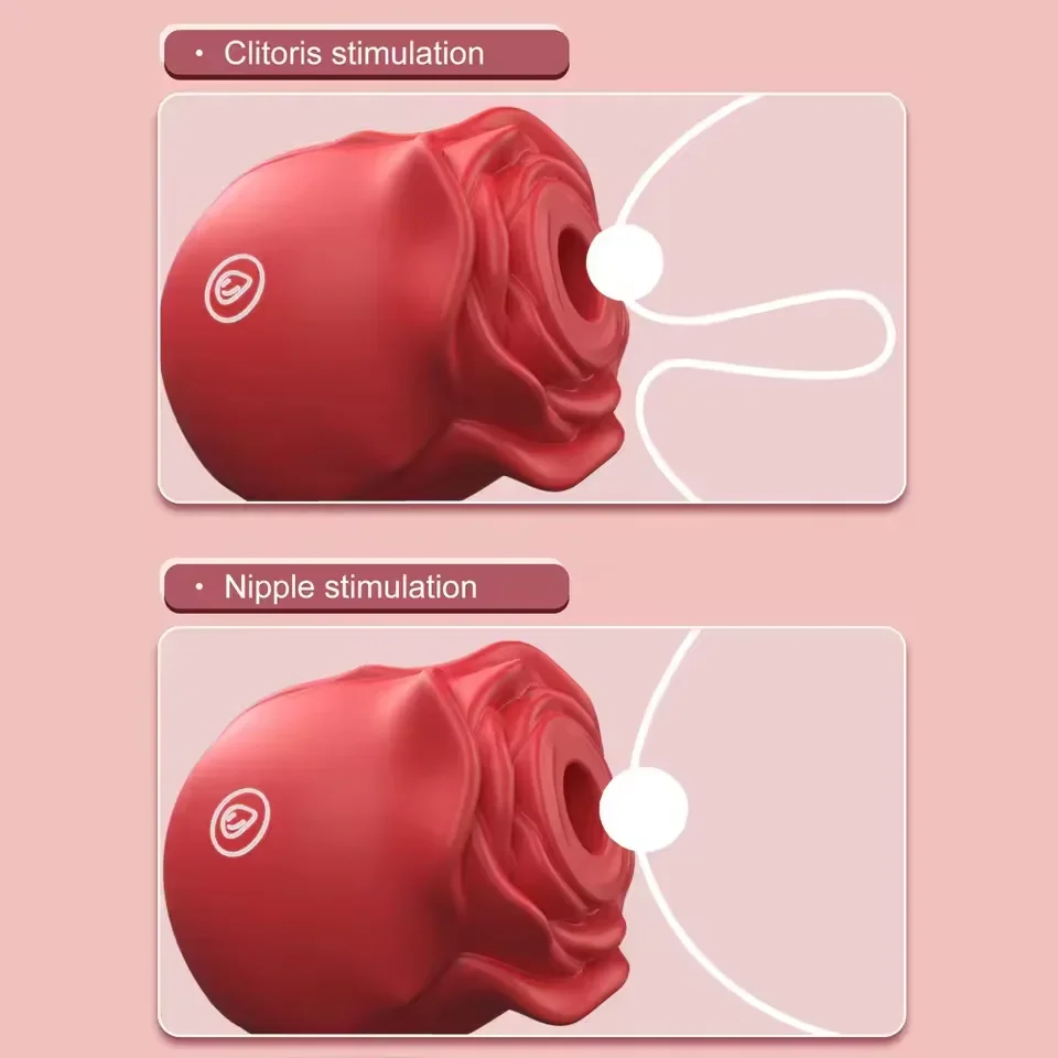 Rose Vagina Sucking Vibrator Women Nipple Anal Massager Oral Clitoral Vacuum Stimulator Female Masturbator Sex Toys for Adults view 5