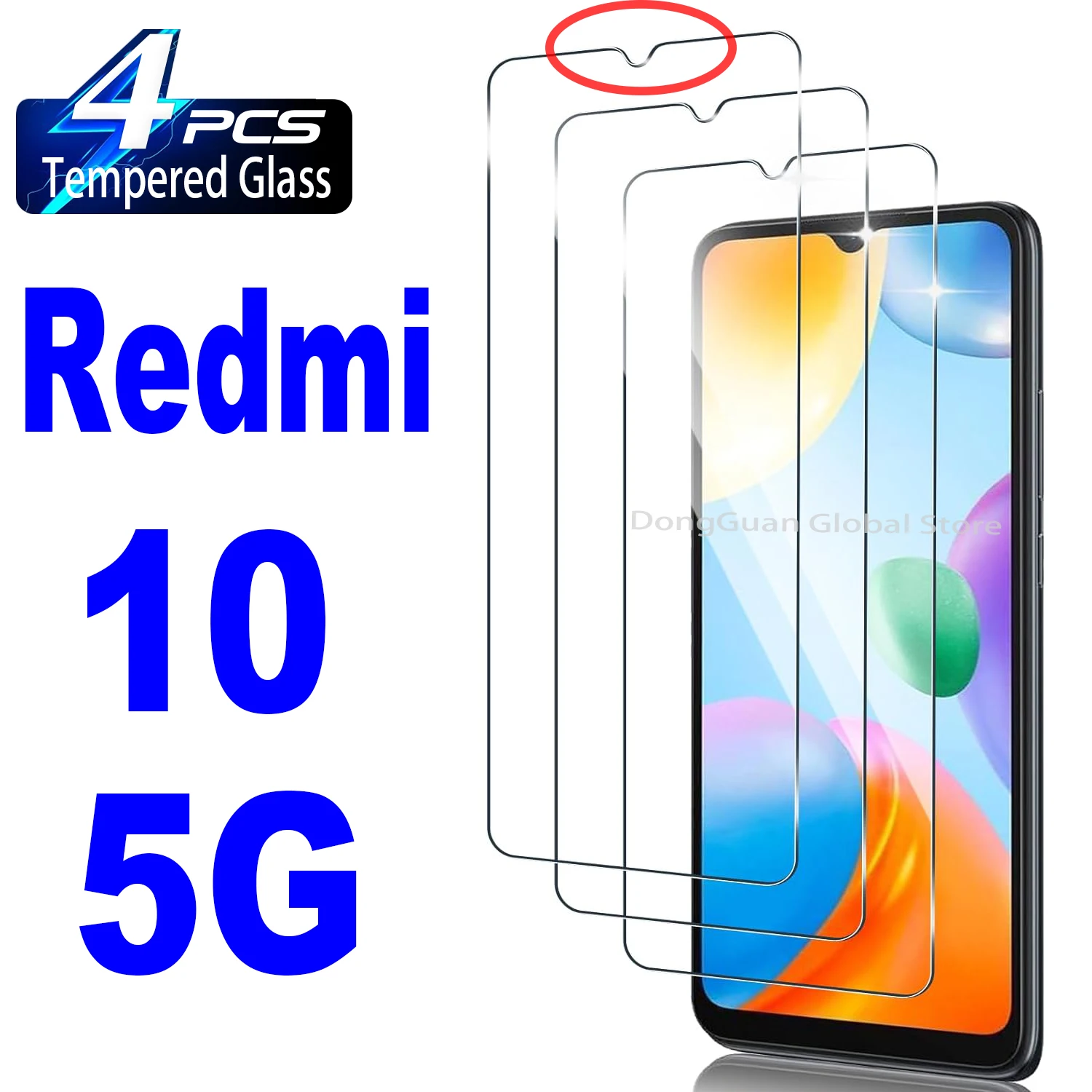 

For Xiaomi Redmi 10 5G Tempered Glass Screen Protector Glass Film