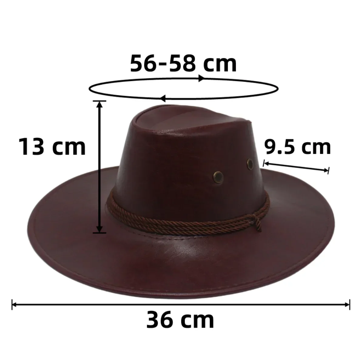 Glossy Trendy Basin Western Cowboy Hat Solid Leather Cowgirl Country Hat Classic Jazz Women Felt Hats Retro Knight Hats For Men