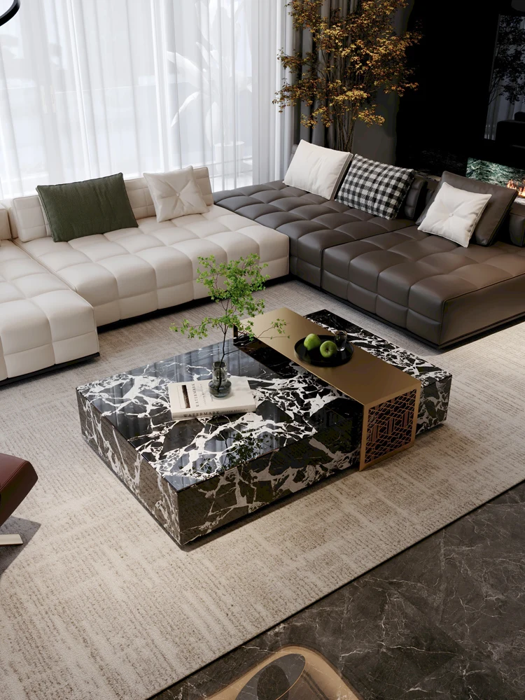 Bulgari black luxury stone coffee table